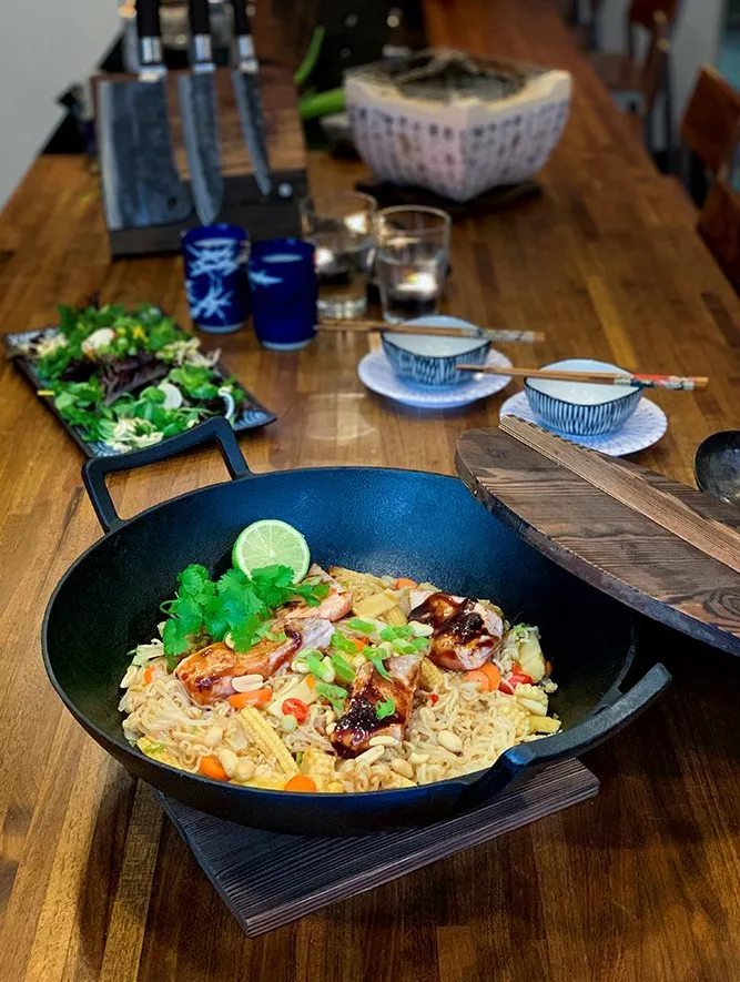 Satake Nabe wok gjutjärn, 36 cm Satake