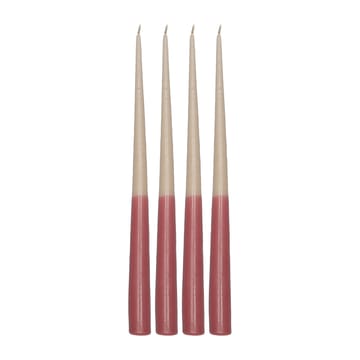 Affinity antikljus tvåfärgade 4-pack 32cm - Beige-red - Scandi Essentials