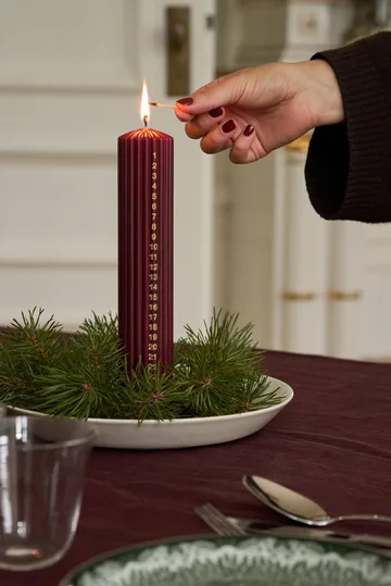 Awaiting Kalenderljus - Deep wine, 25 cm - Scandi Essentials