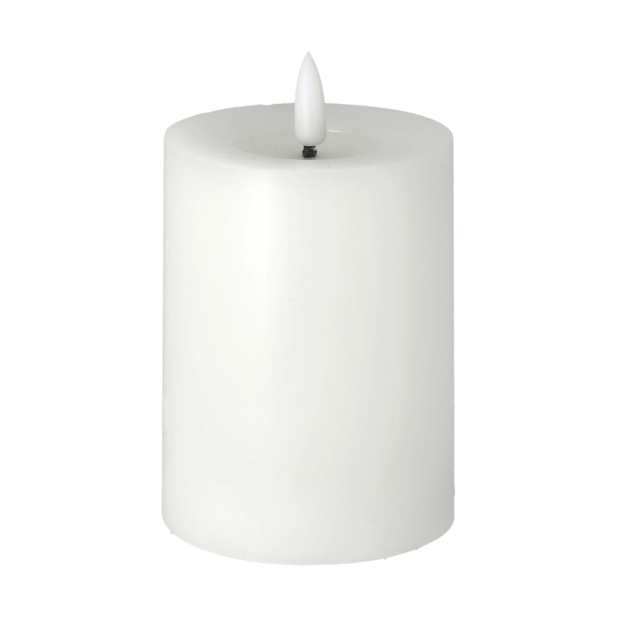 Scandi Essentials Bright Melt blockljus LED 12,5 cm Vit
