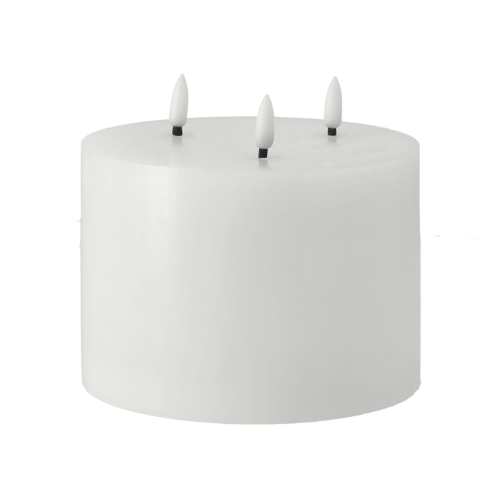 Bright Melt blockljus LED 3 vekar 13 cm - Vit - Scandi Essentials