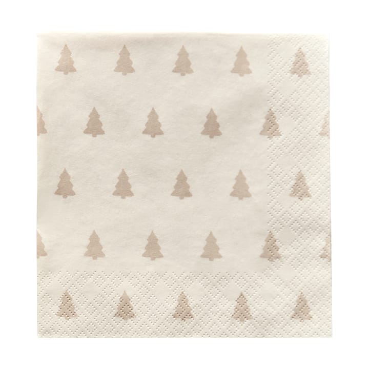 Linen trees servett 33x33 cm 20-pack - Sand - Scandi Essentials