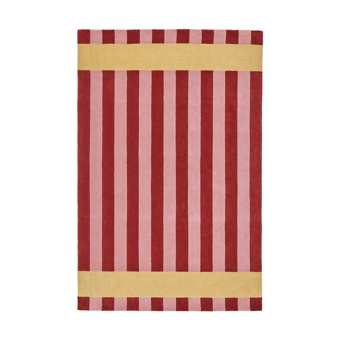 Scandi Living Aisles ullmatta Röd, 200x300 cm | Skandinavisk Design | Lugg- & Ryamattor | Röd
