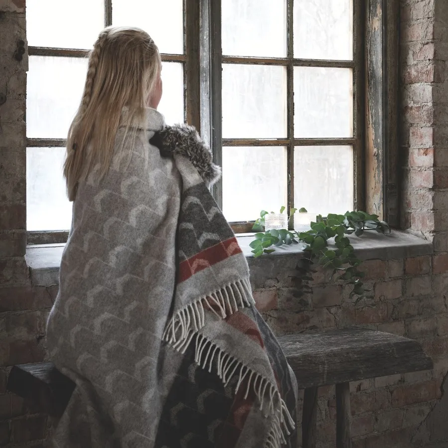 Arrow ullpläd, Rusty red Scandi Living