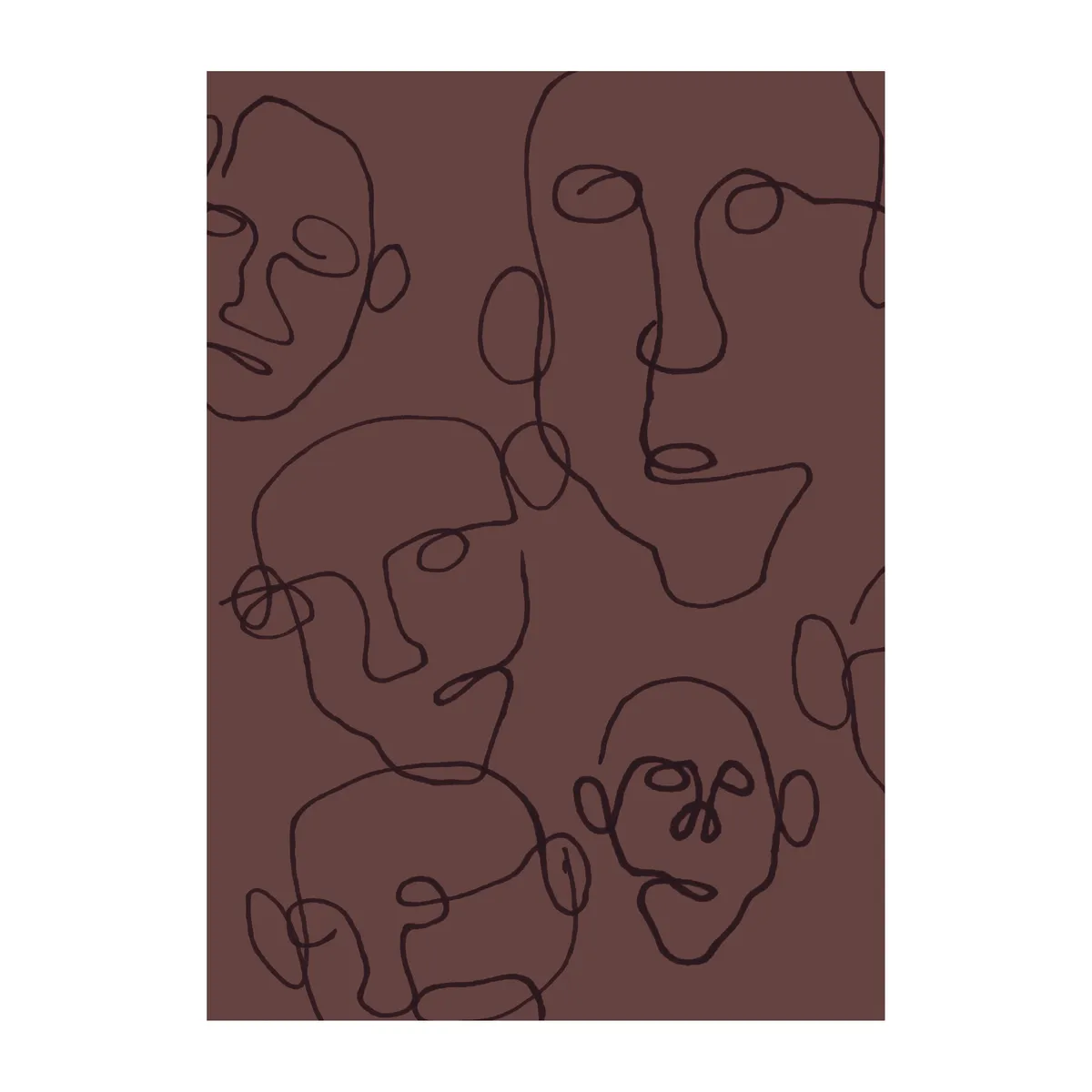 Scandi Living Audience poster brun 50x70 cm