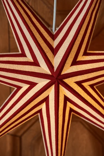 Bare adventsstjärna vit-rödrandig - 60 cm - Scandi Living