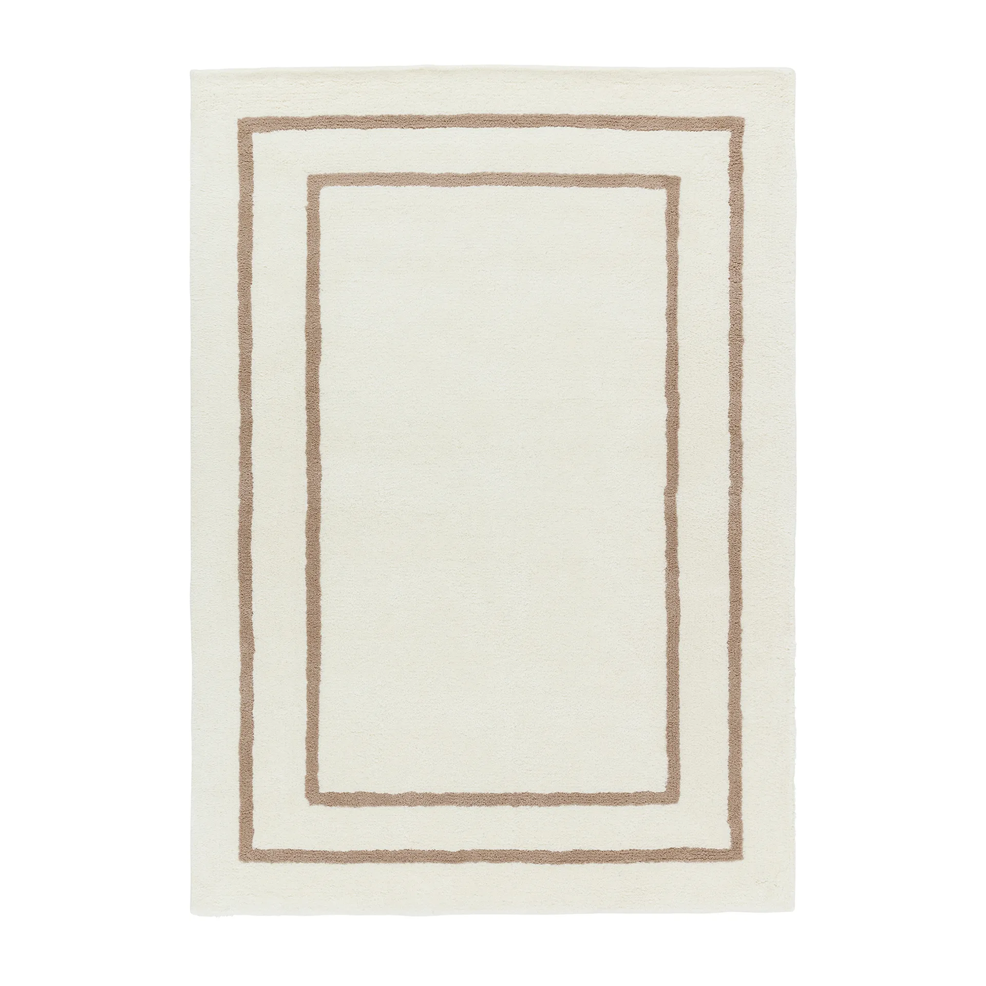 Borders ullmatta, Vit-beige 170x240 cm Scandi Living