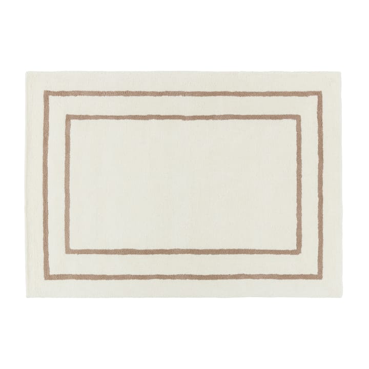 Borders ullmatta - Vit-beige 170x240 cm - Scandi Living