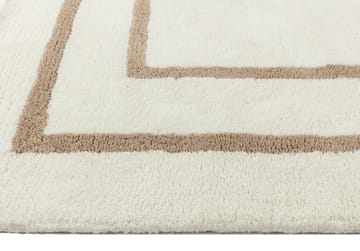 Borders ullmatta - Vit-beige 170x240 cm - Scandi Living