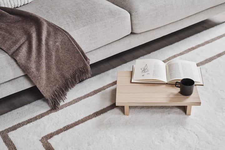 Borders ullmatta, Vit-beige 170x240 cm Scandi Living