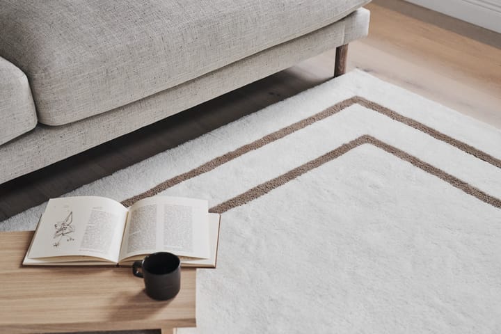Borders ullmatta, Vit-beige 200x300 cm Scandi Living