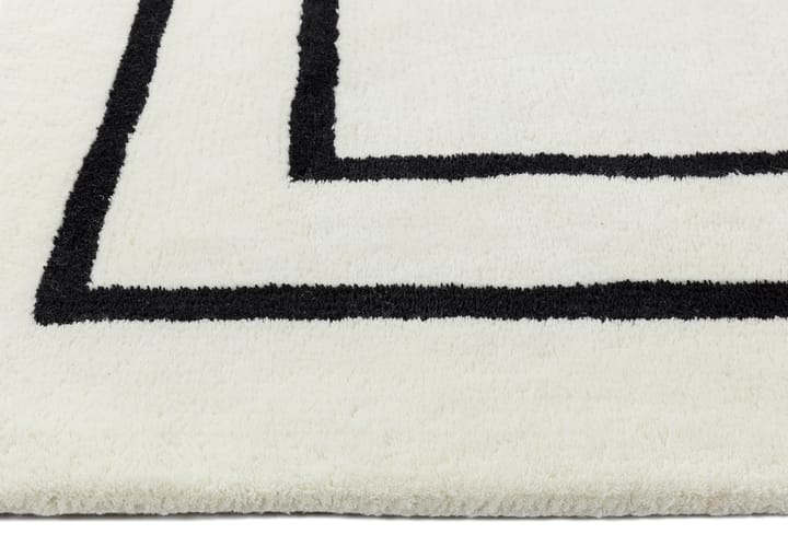 Borders ullmatta, Vit-svart 170x240 cm Scandi Living