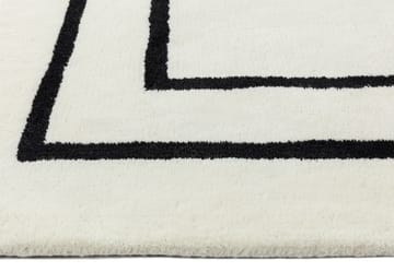 Borders ullmatta - Vit-svart 200x300 cm - Scandi Living
