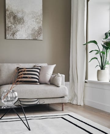 Borders ullmatta - Vit-svart 200x300 cm - Scandi Living