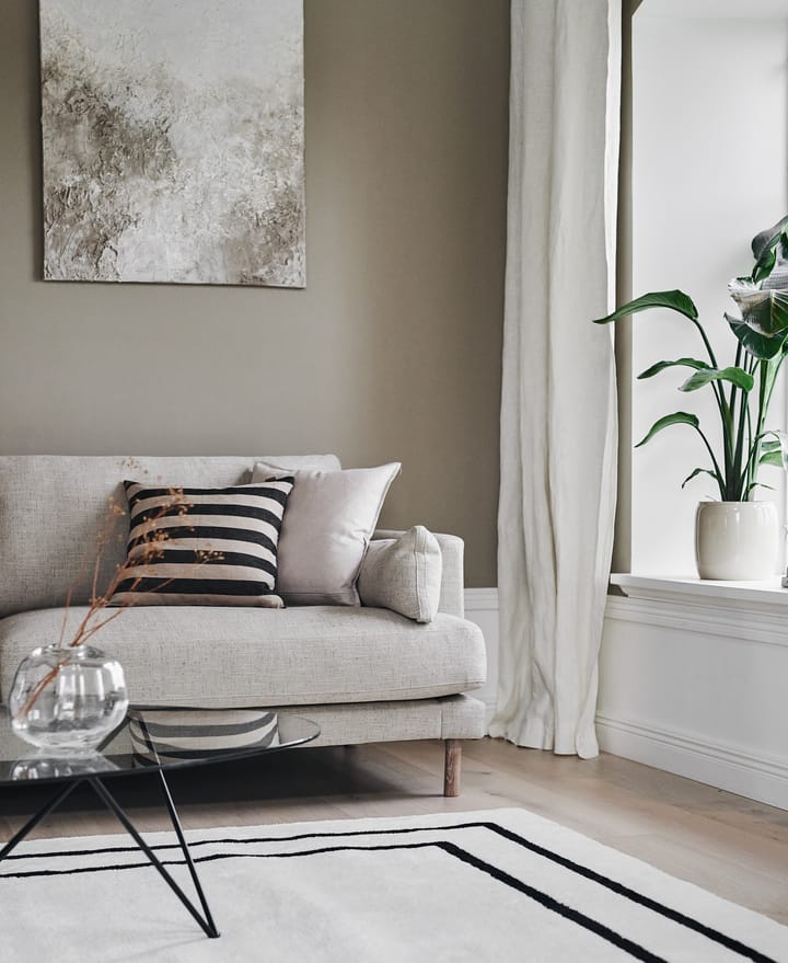 Borders ullmatta, Vit-svart 200x300 cm Scandi Living