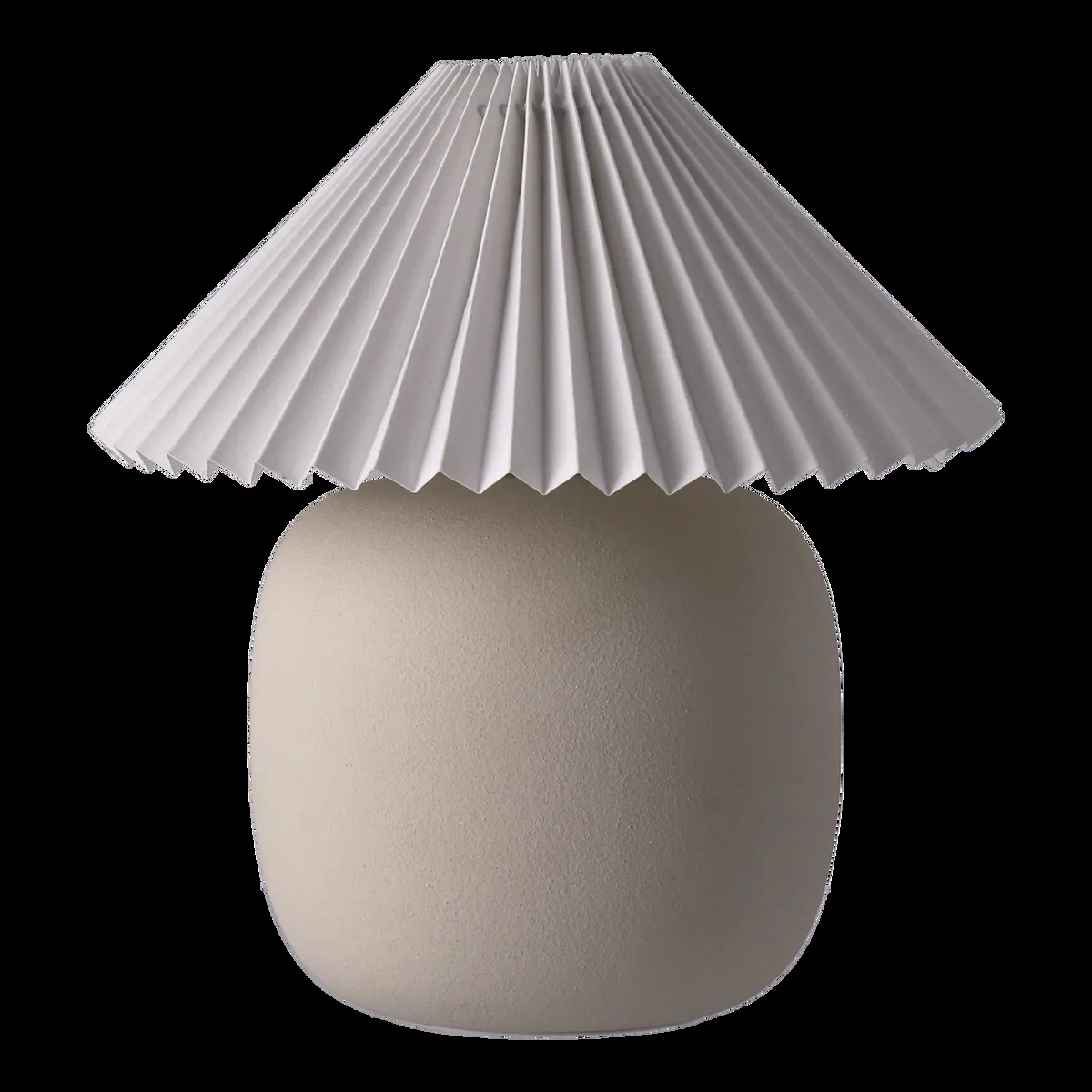 Scandi Living Boulder bordslampa 29 cm beige-pleated white