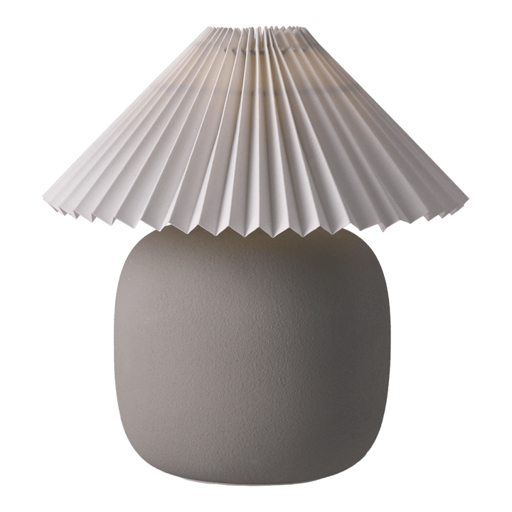 Boulder bordslampa 29 cm grey-pleated white - Lampfot - Scandi Living
