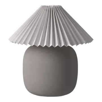 Boulder bordslampa 29 cm grey-pleated white - undefined - Scandi Living