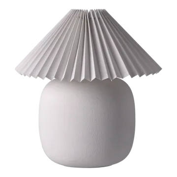 Boulder bordslampa 29 cm white-pleated white - undefined - Scandi Living