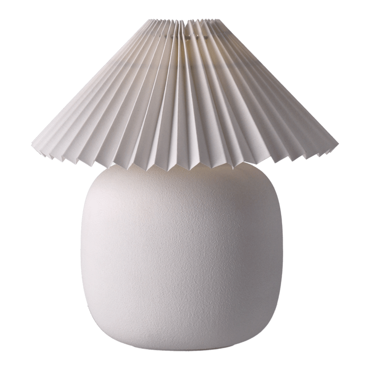 Boulder bordslampa 29 cm white-pleated white - undefined - Scandi Living