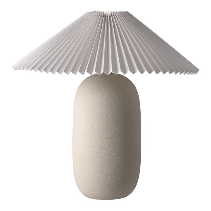 Boulder bordslampa 48 cm beige-pleated white - Lampfot - Scandi Living