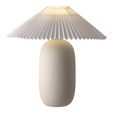 Boulder bordslampa 48 cm beige-pleated white - Lampfot - Scandi Living