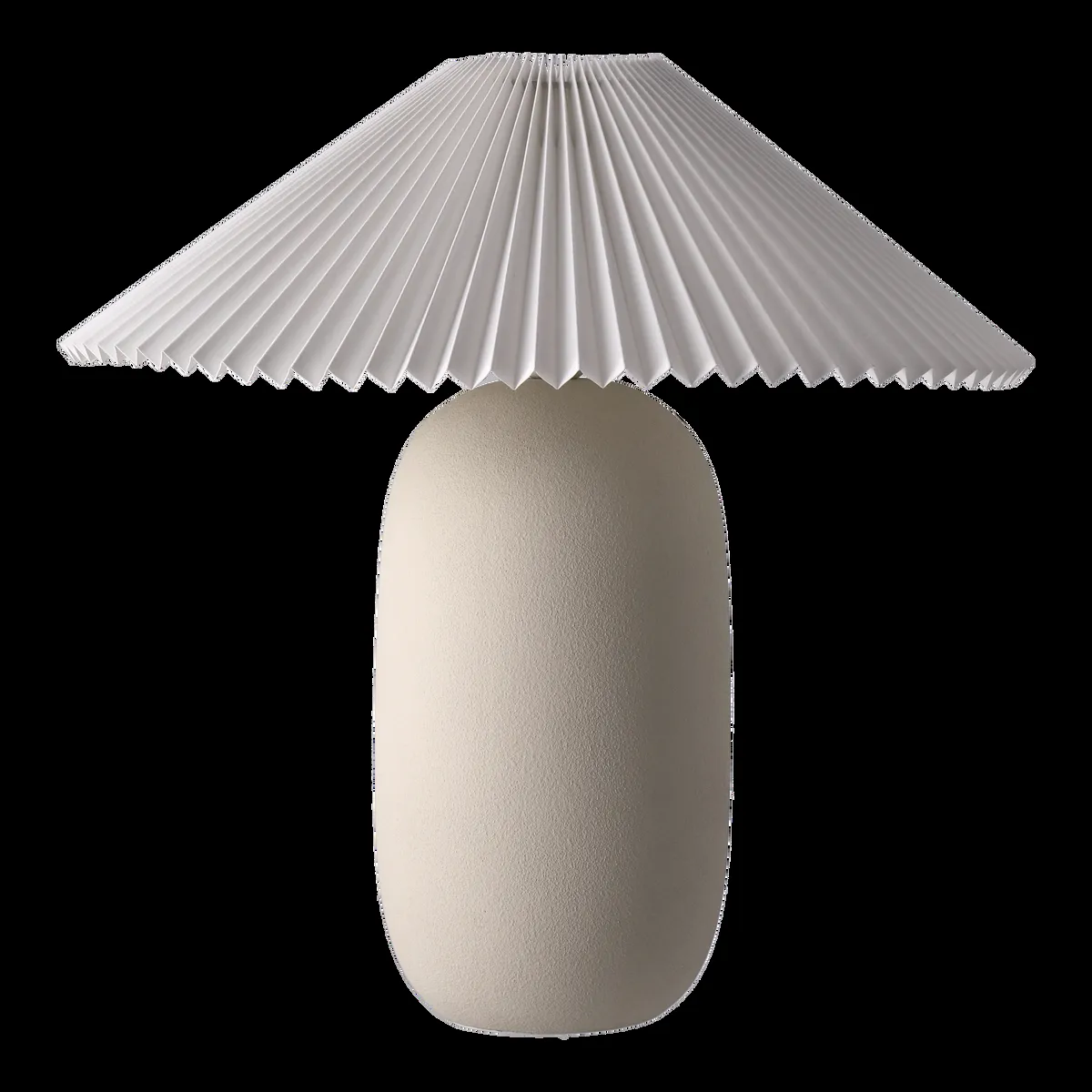 Scandi Living Boulder bordslampa 48 cm beige-pleated white