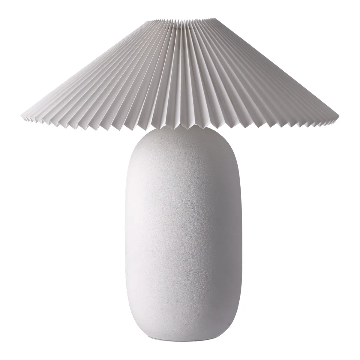 Scandi Living Boulder bordslampa 48 cm white-pleated white