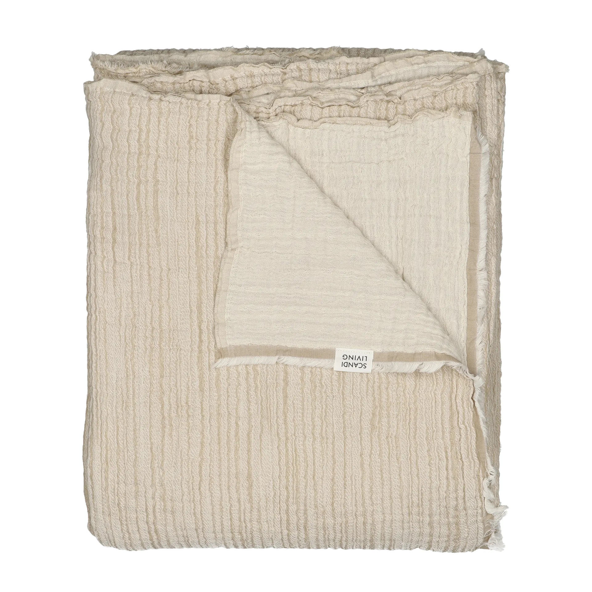 Breeze överkast 260x260cm, Beige Scandi Living
