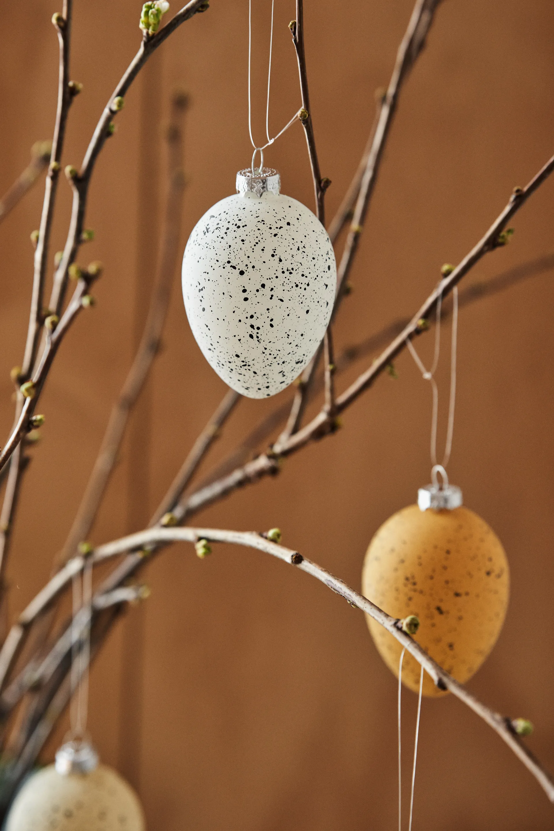 Brooding påskägg glas 8 cm 6-pack, Vit Scandi Living