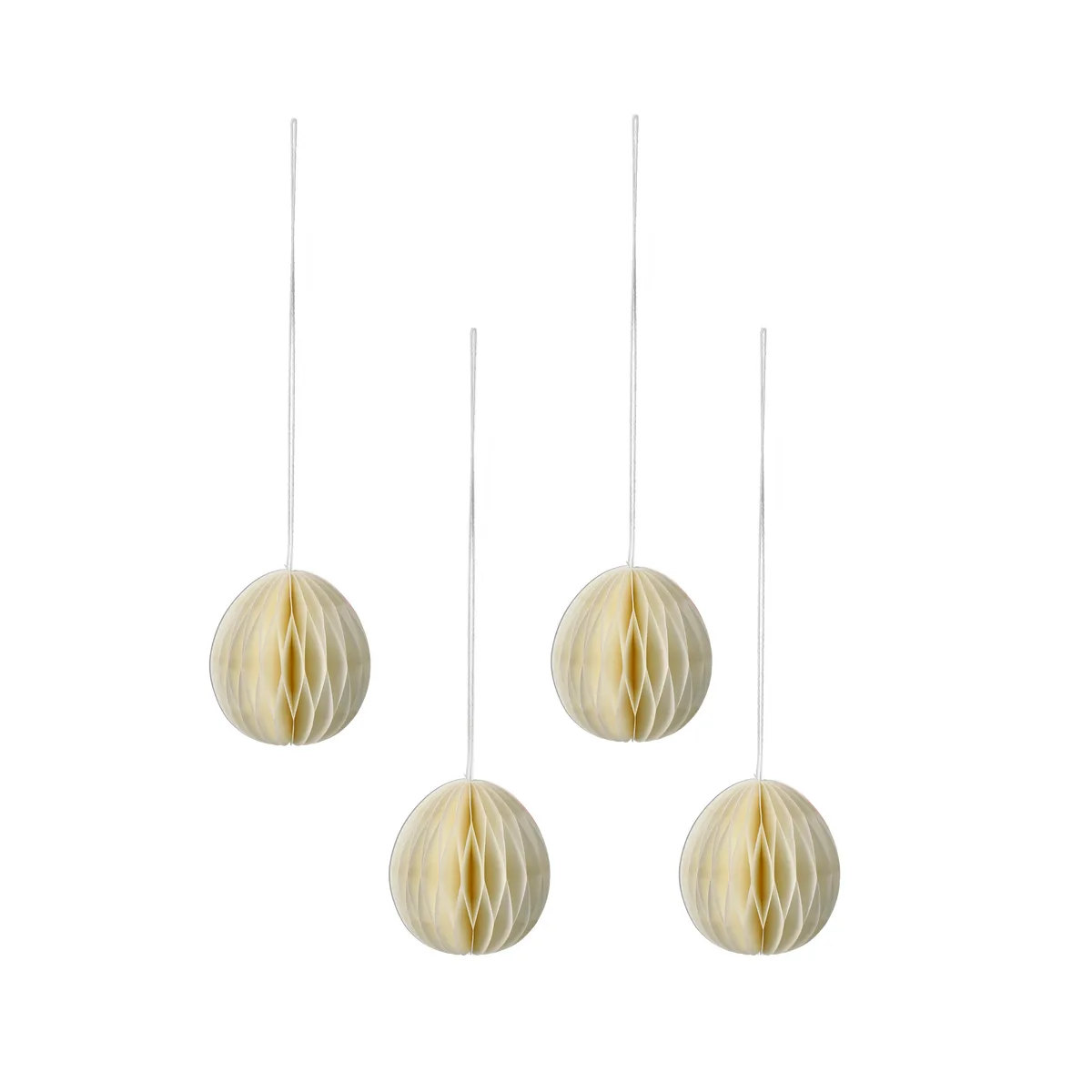 Scandi Living Brooding påskägg papper 8,5 cm 4-pack Beige