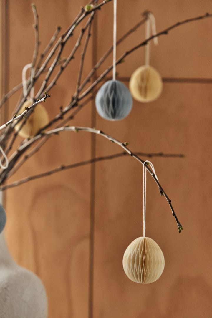 Brooding påskägg papper 8,5 cm 4-pack, Beige Scandi Living