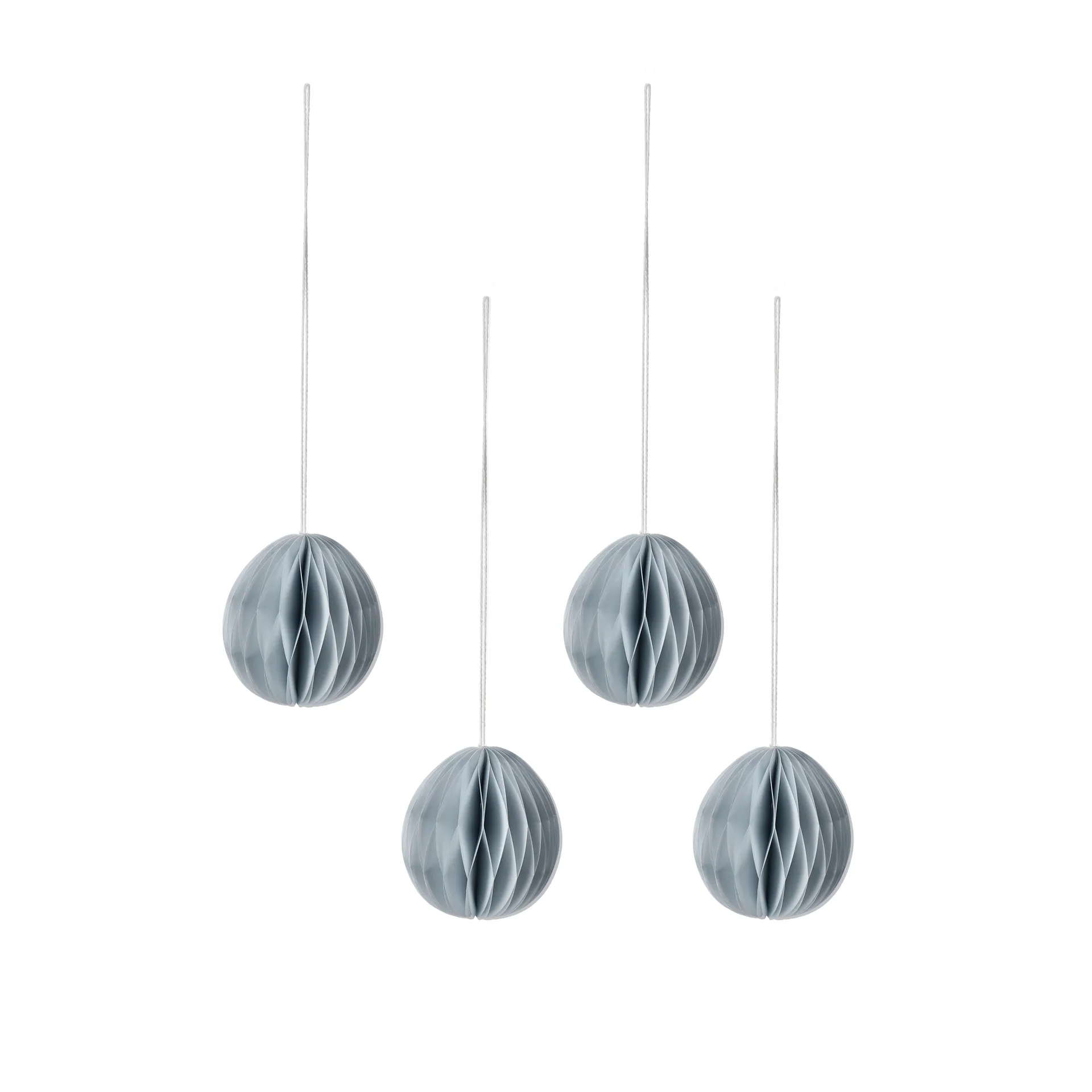 Brooding påskägg papper 8,5 cm 4-pack, Blå Scandi Living