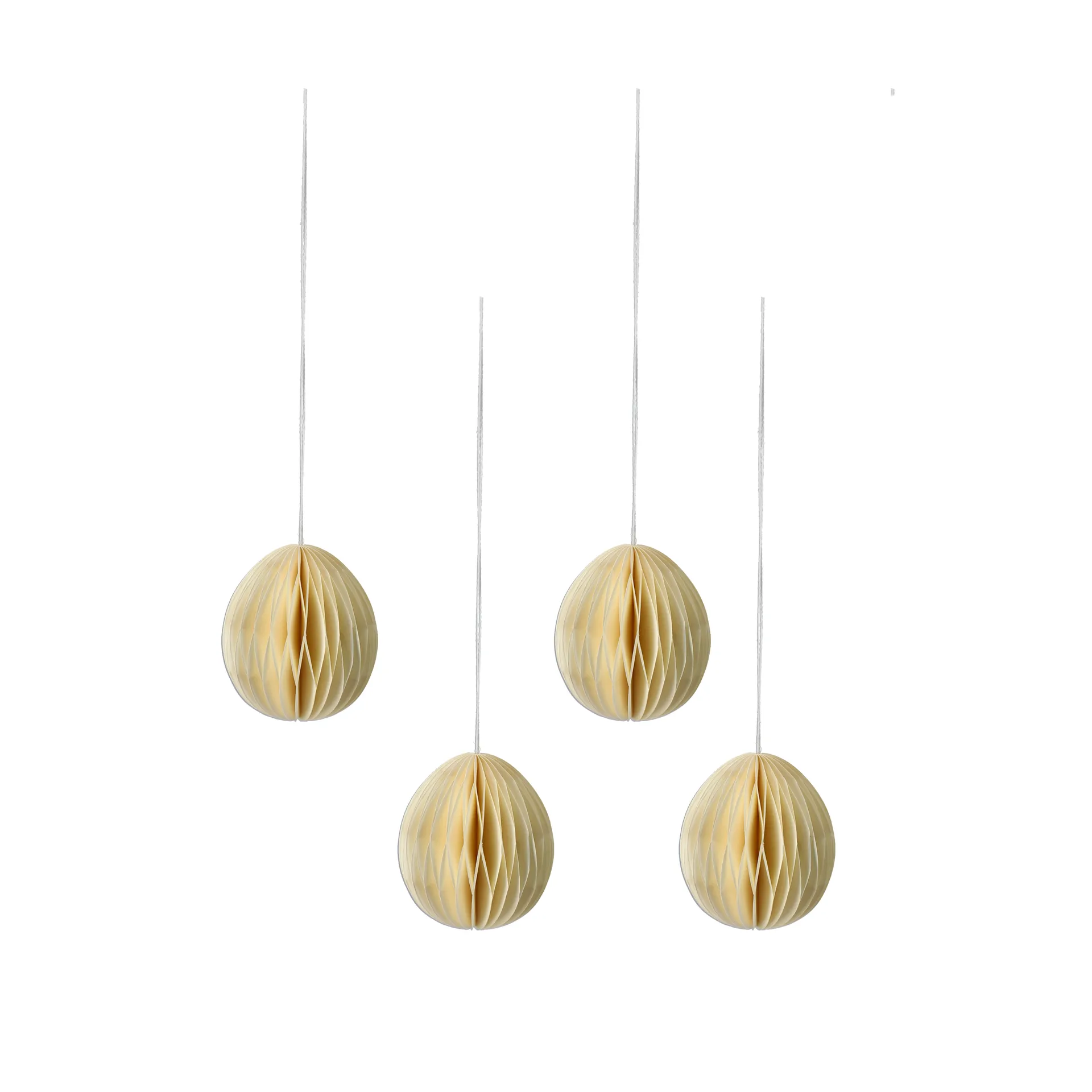 Brooding påskägg papper 8,5 cm 4-pack, Gul Scandi Living