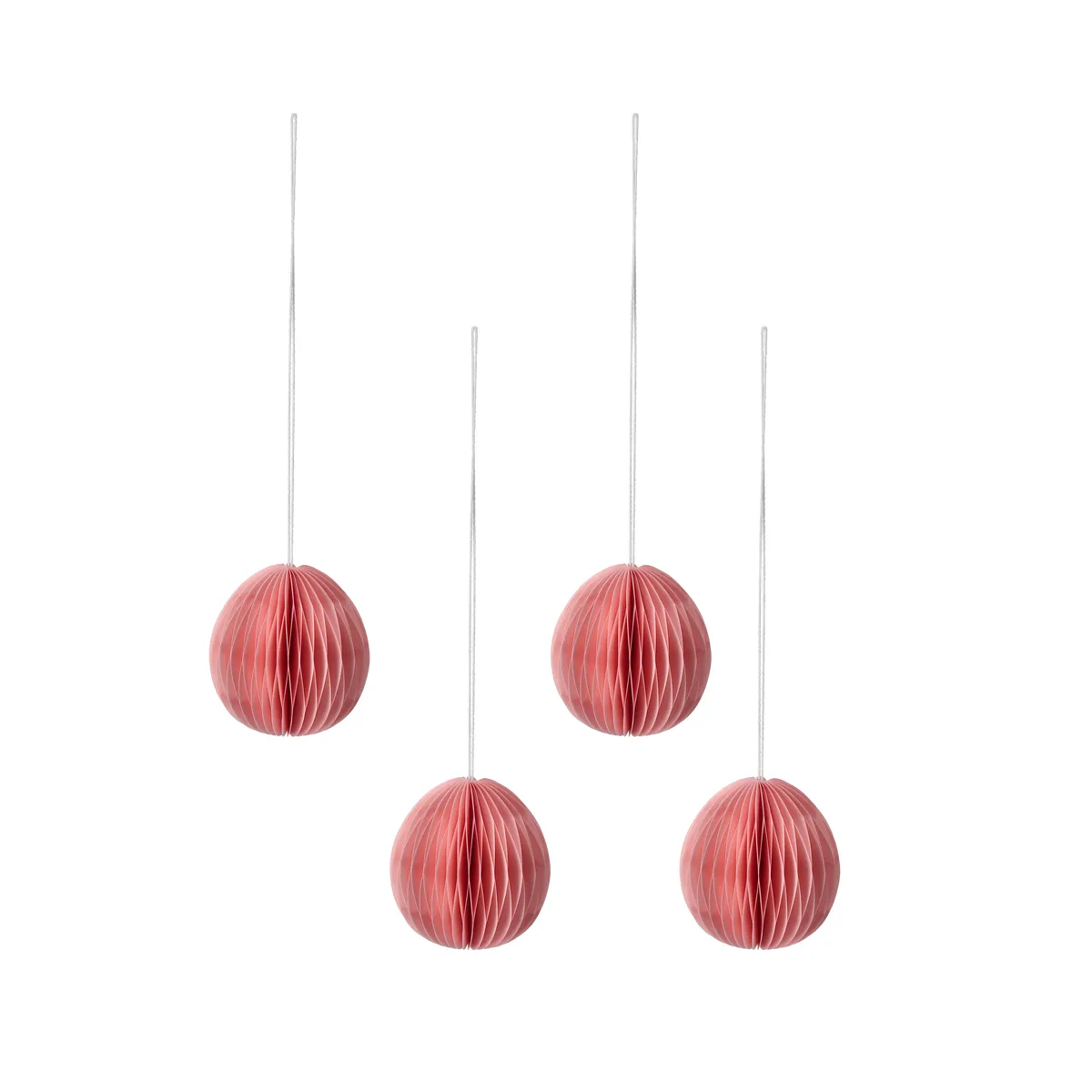 Scandi Living Brooding påskägg papper 8,5 cm 4-pack Rosa