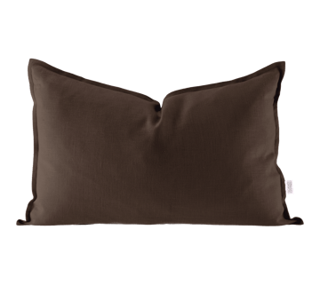 Calm kuddfodral linne 40x60 cm - Chocolate Brown - Scandi Living