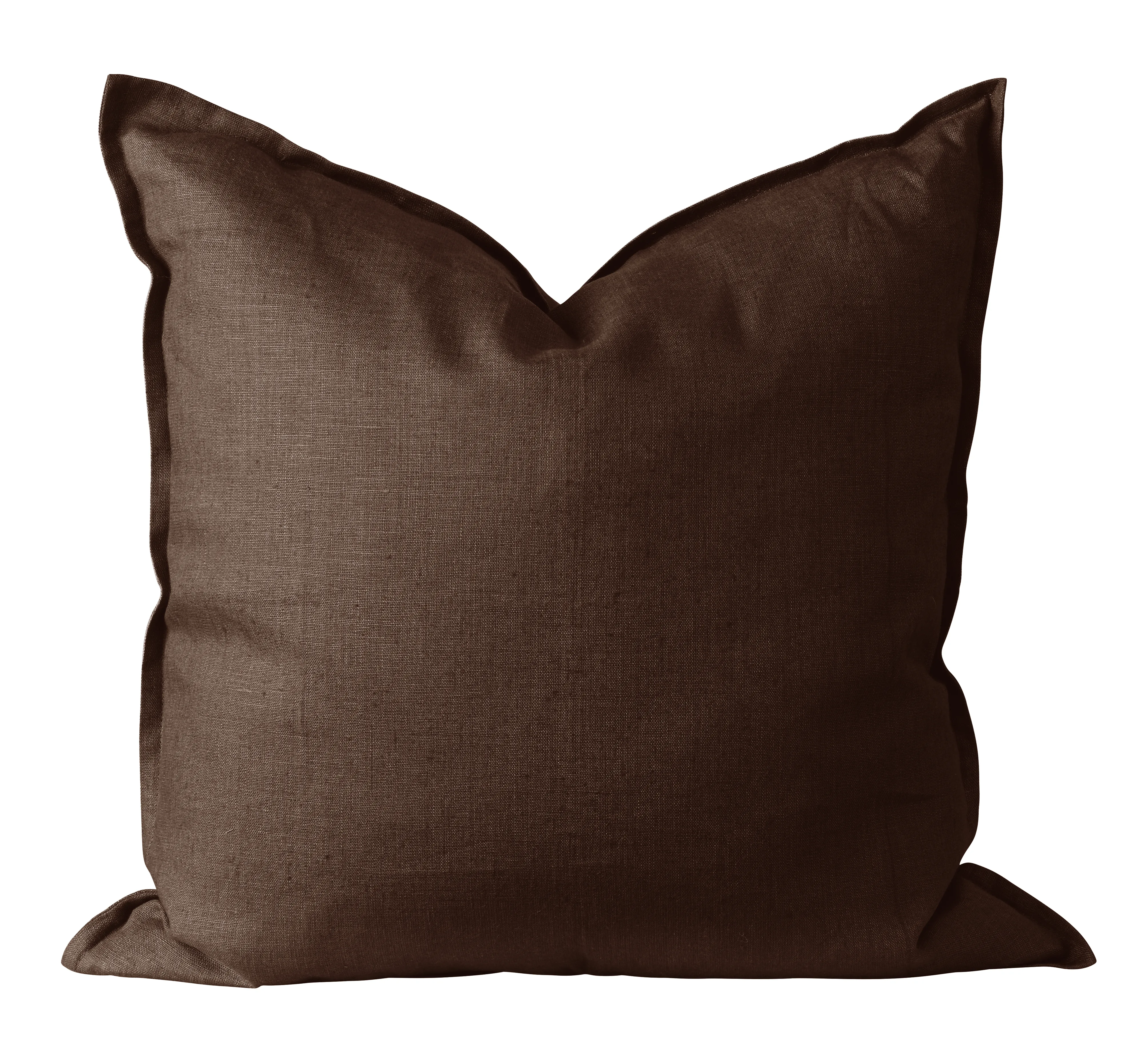 Calm kuddfodral linne 50x50 cm, Chocolate Brown