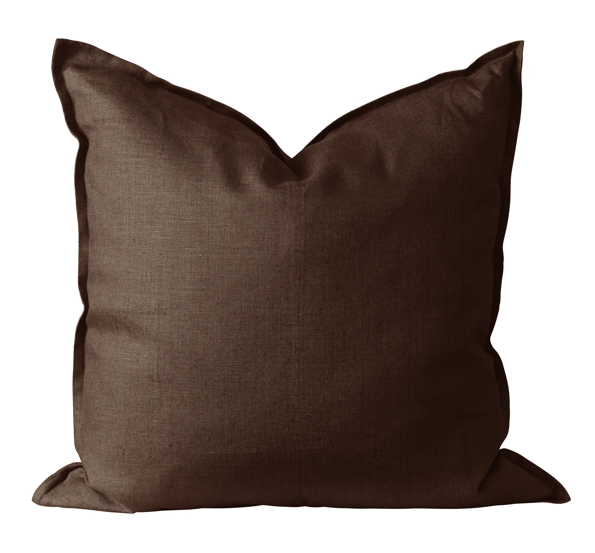 Calm kuddfodral linne 50x50 cm, Chocolate Brown Scandi Living