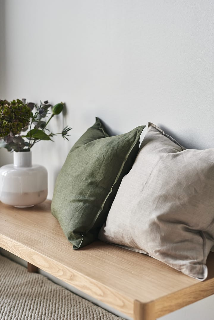 Calm kuddfodral linne 50x50 cm, Forest Green Scandi Living