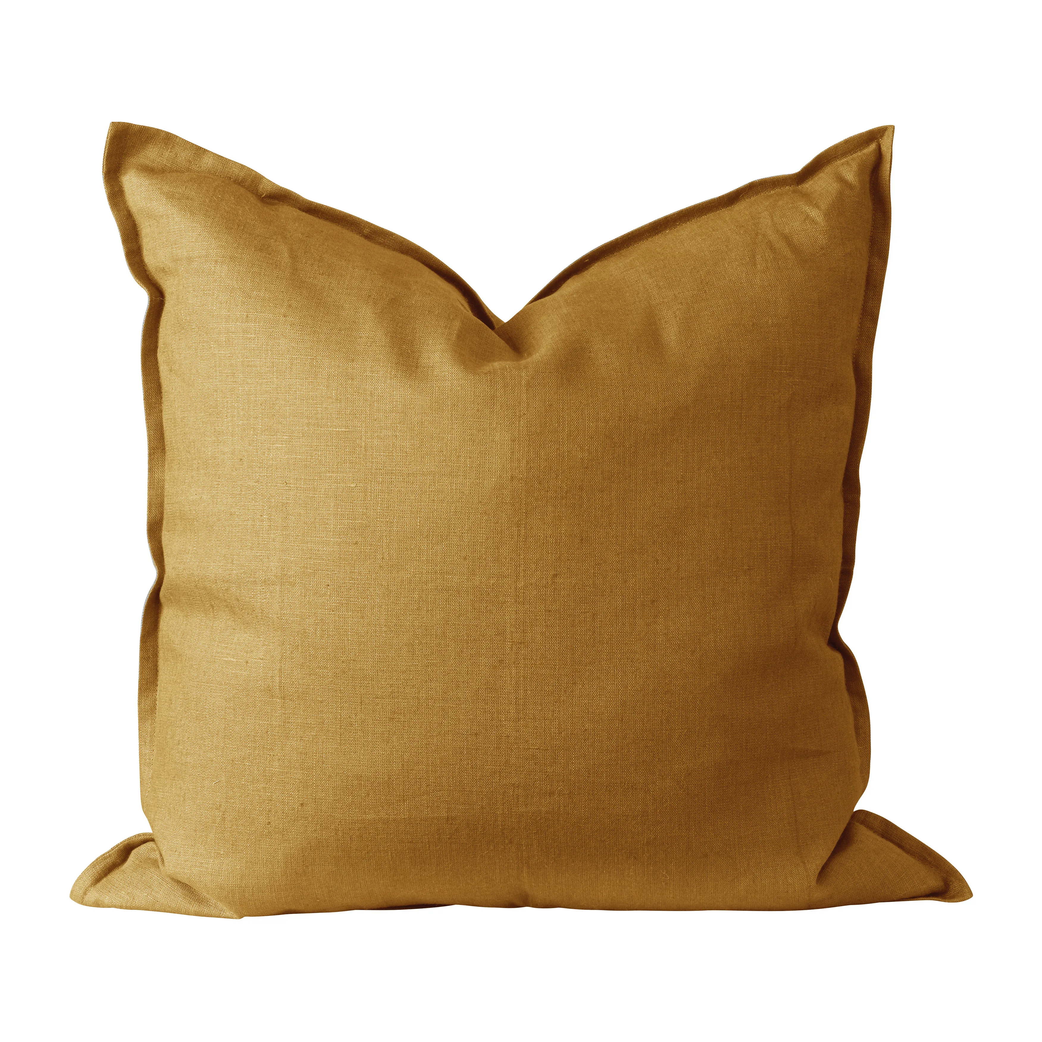 Calm kuddfodral linne 50x50 cm, Mustard
