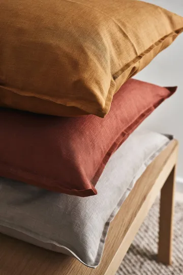 Calm kuddfodral linne 50x50 cm - Mustard - Scandi Living