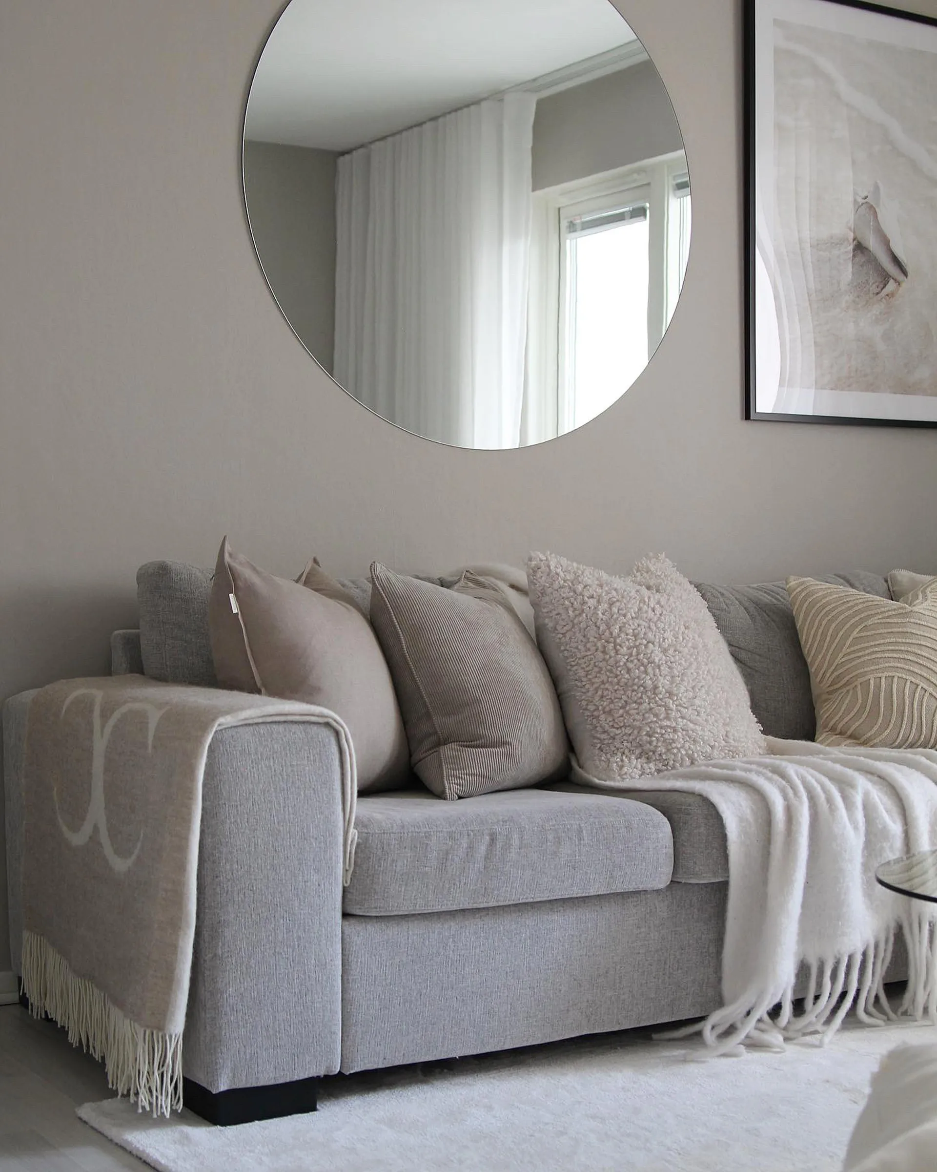 Calm kuddfodral linne 50x50 cm, Sand  Scandi Living