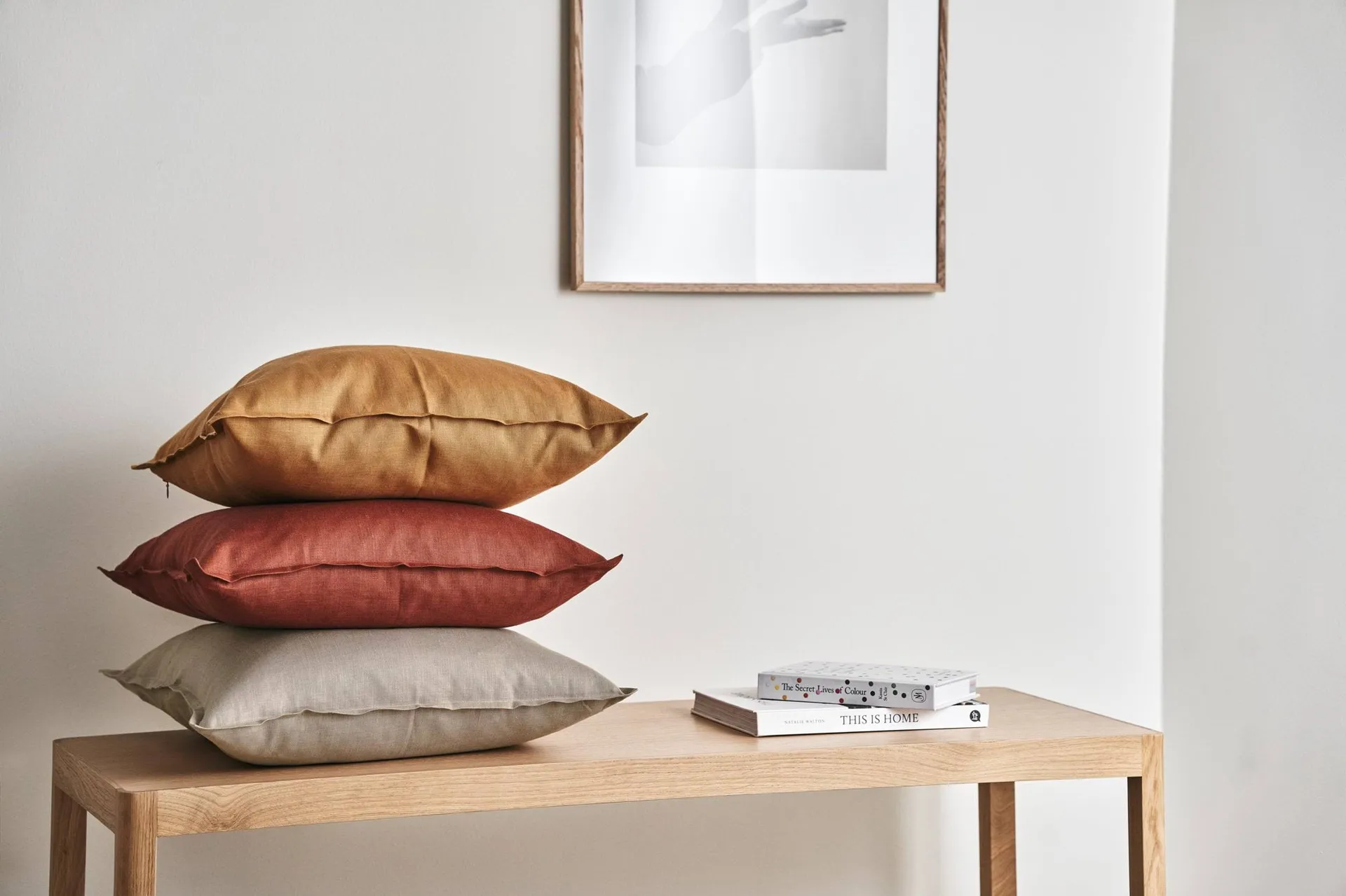 Calm kuddfodral linne 50x50 cm, Sand  Scandi Living