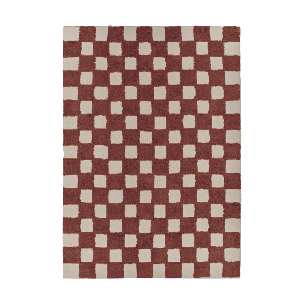 Scandi Living Checker Play matta 170x240 cm Cocoa | Skandinavisk Design | Barnmattor | Brun
