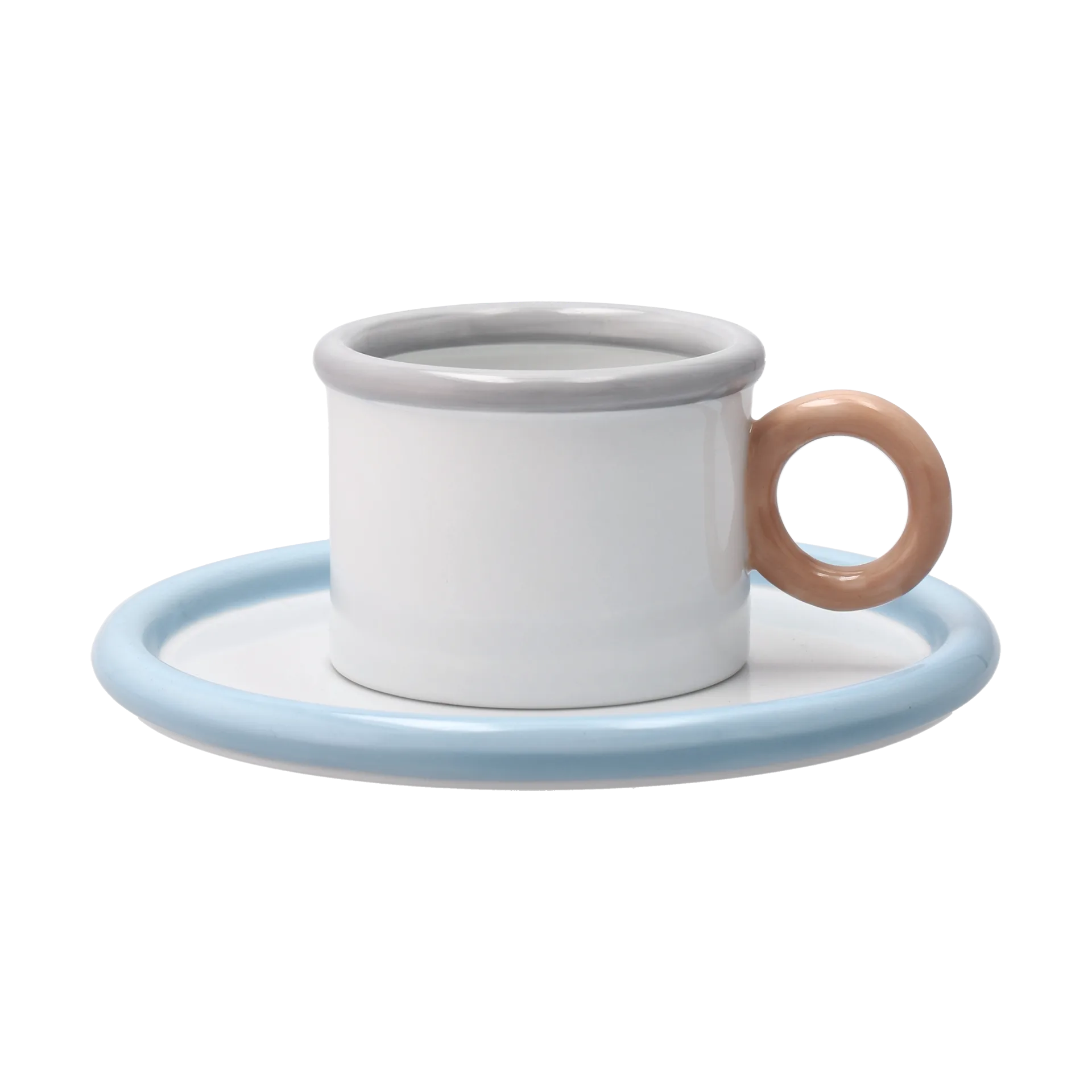 Chunky kopp med fat, Blå-grå Scandi Living