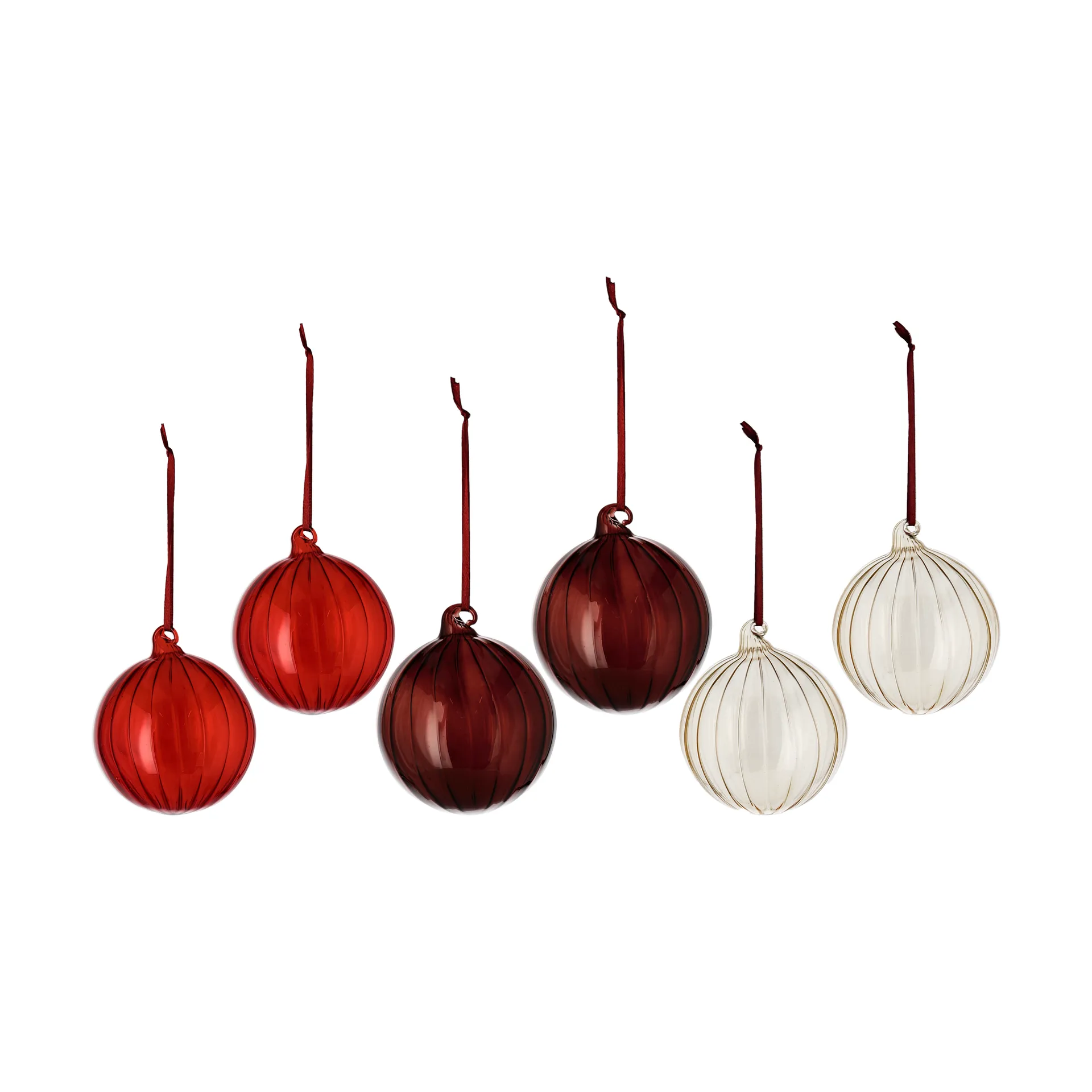 Clarity julkula Ø8 cm 6-pack, Röd Scandi Living