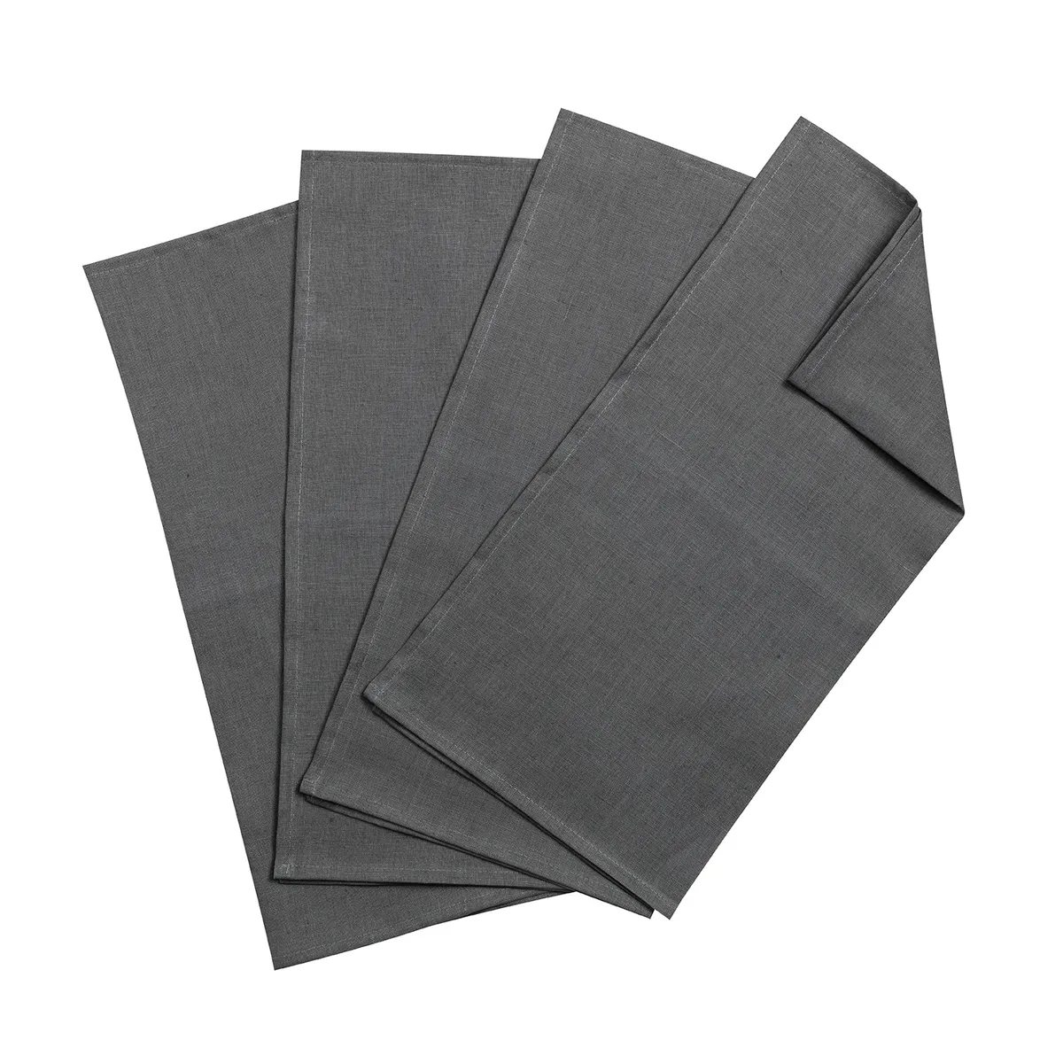 Scandi Living Clean linneservetter 45x45 cm 4-pack charcoal