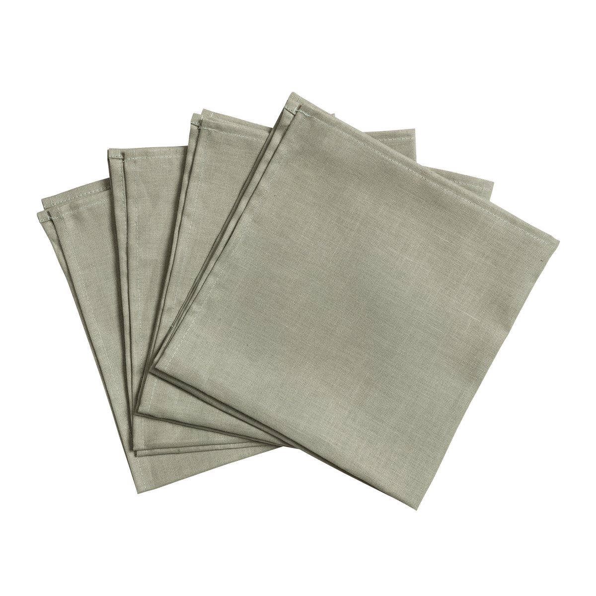 Scandi Living Clean linneservetter 45x45 cm 4-pack dusty green