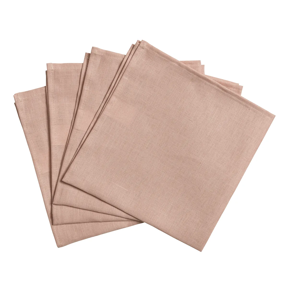 Scandi Living Clean linneservetter 45x45 cm 4-pack dusty rose