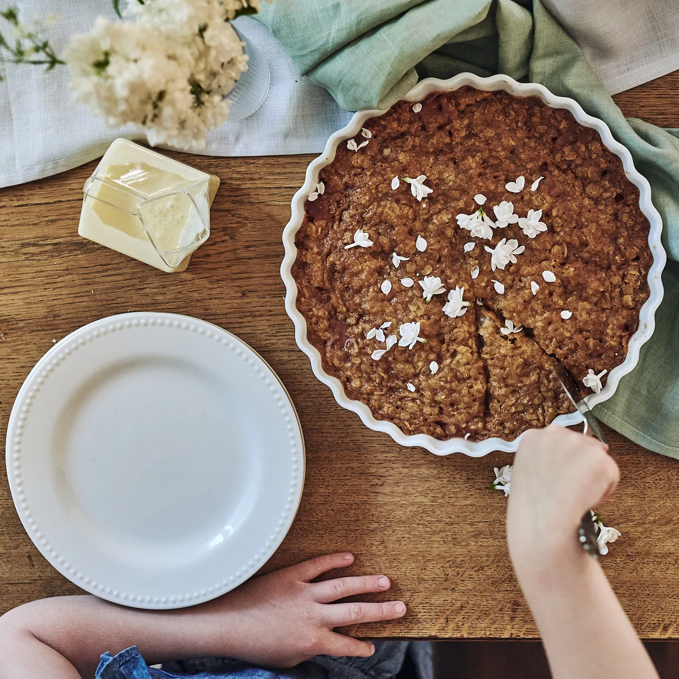 Clean löpare i linne 50x145 cm, icy grey Scandi Living